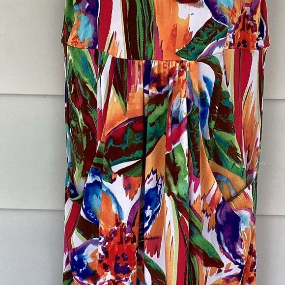 J. Valid sleeveless sun dress gathered skirt LG. 0313 - Picture 6 of 10